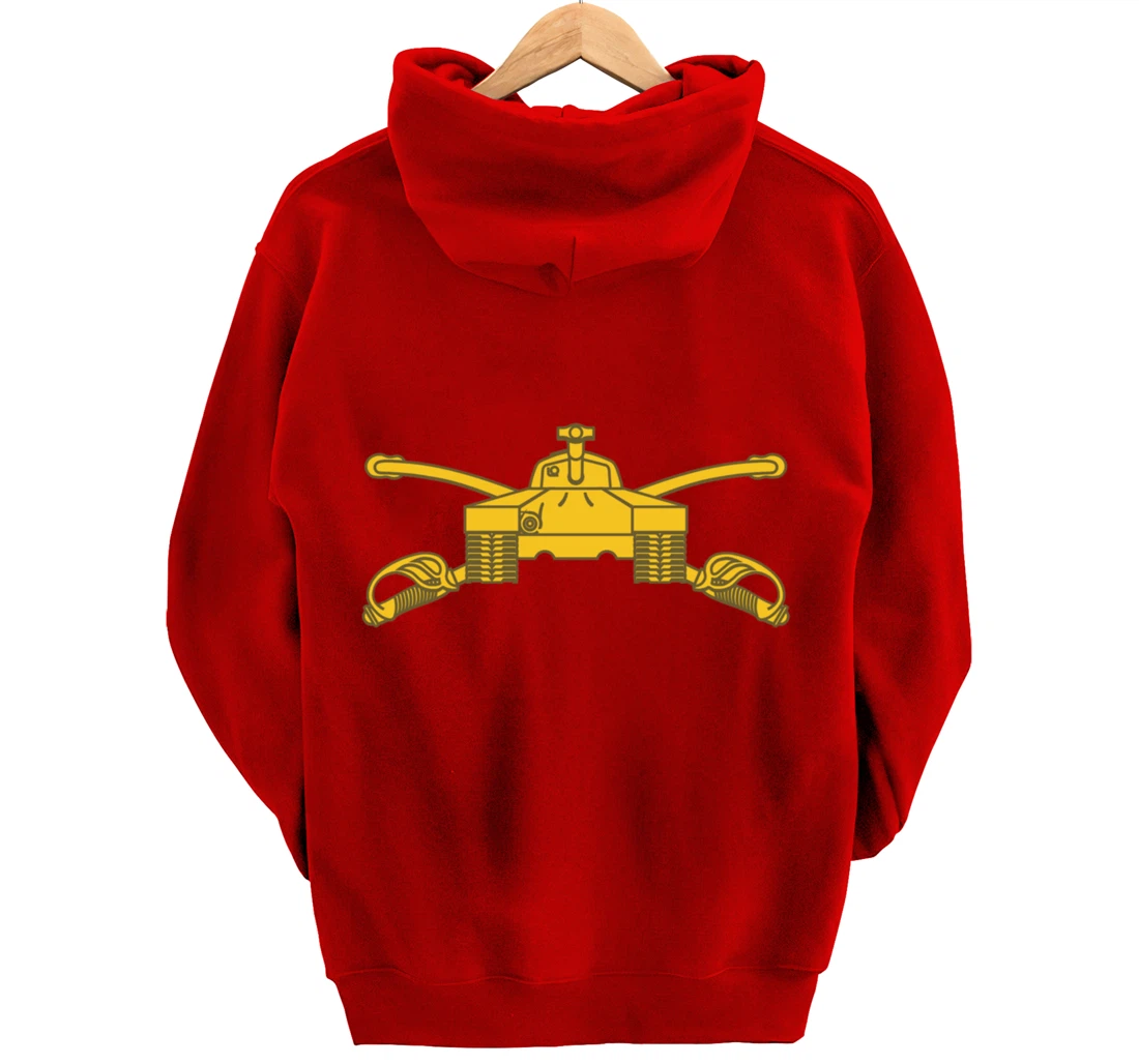 US Army Armor Branch Insignia Military Tank Veteran Tanker Pullover Hoodie