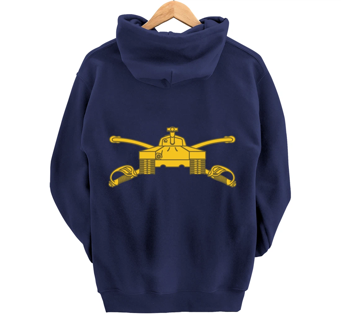 US Army Armor Branch Insignia Military Tank Veteran Tanker Pullover Hoodie