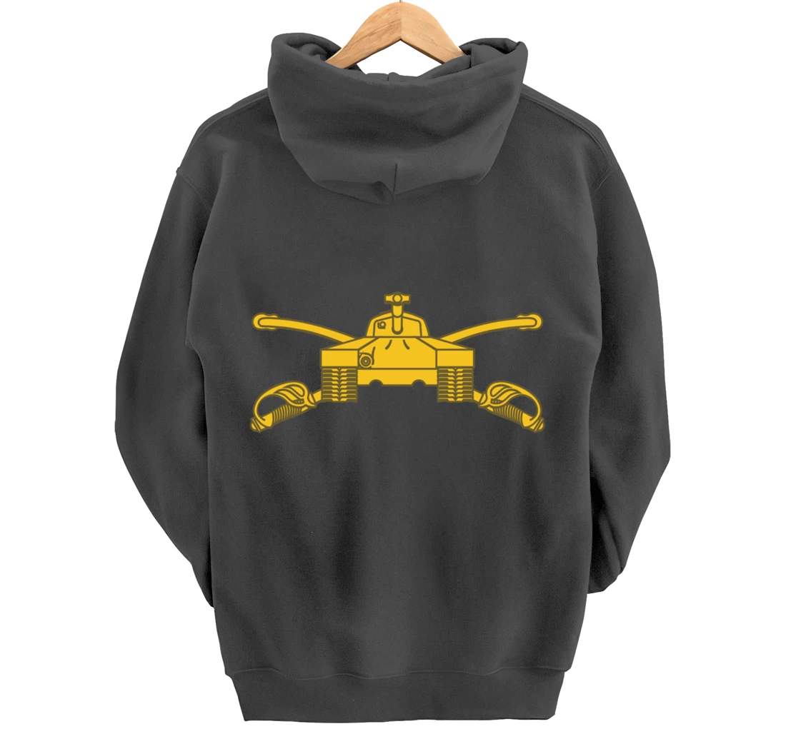 US Army Armor Branch Insignia Military Tank Veteran Tanker Pullover Hoodie