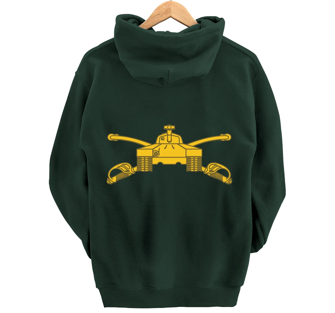 US Army Armor Branch Insignia Military Tank Veteran Tanker Pullover Hoodie