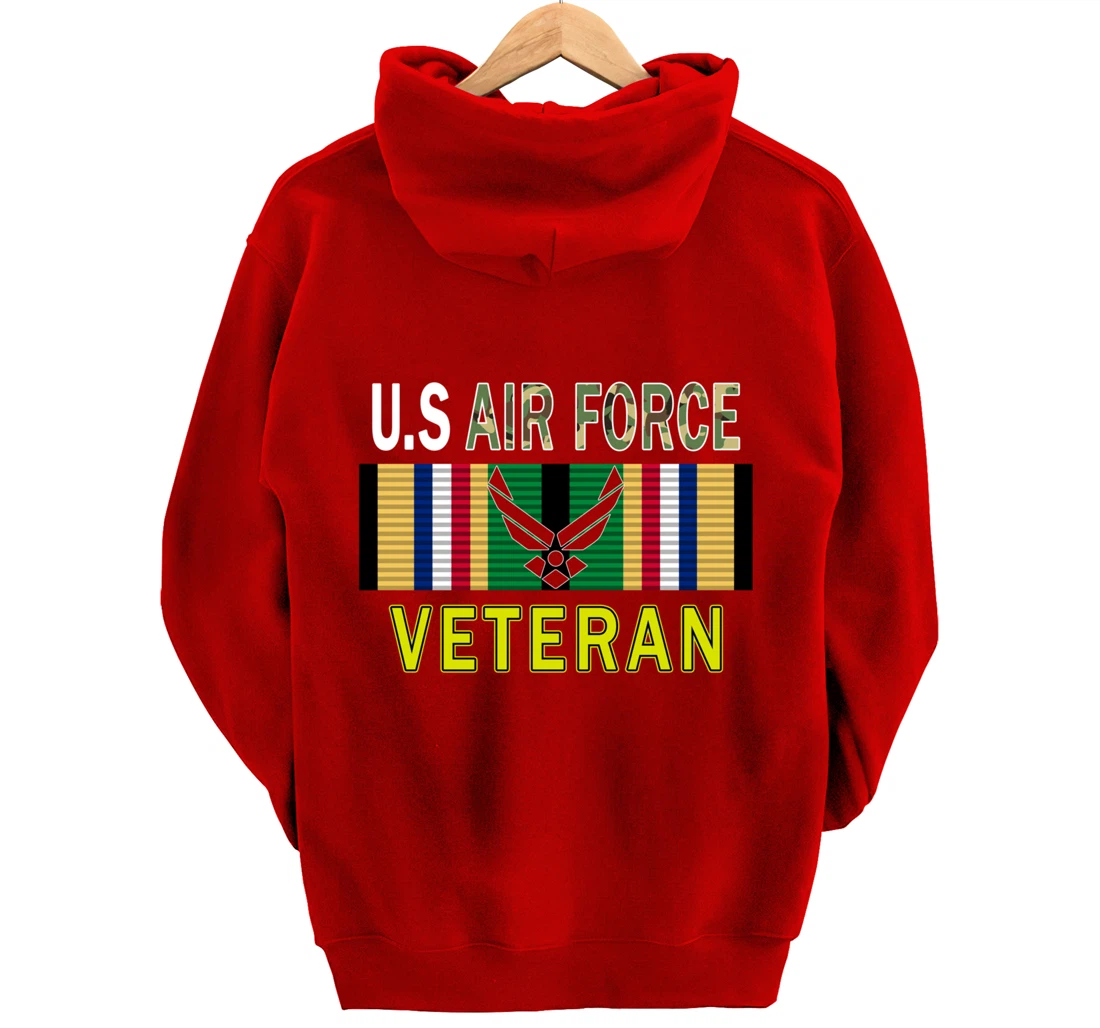 Air Force US Veterans Day Gift Shirt-US Air Force Veteran Pullover Hoodie