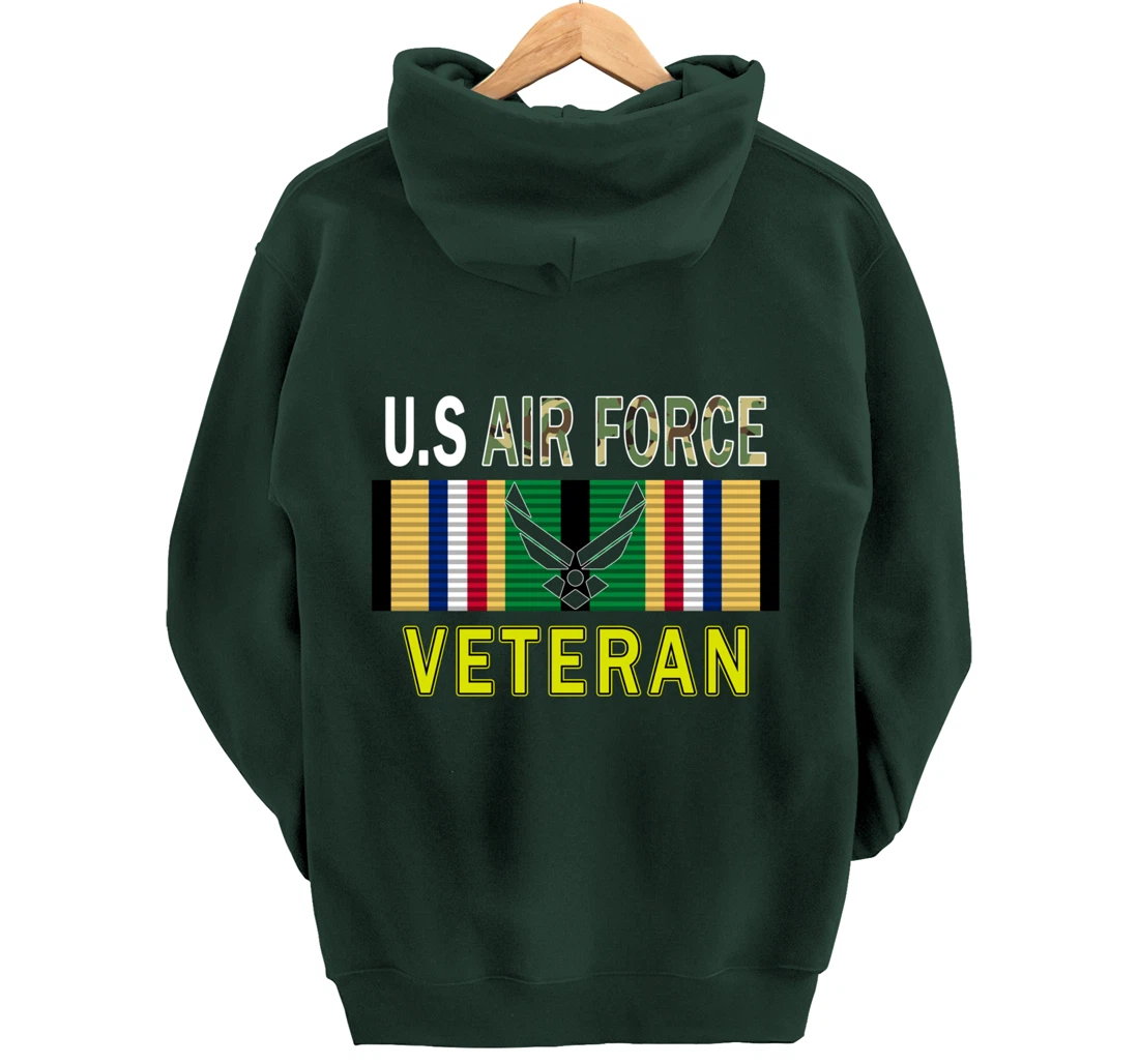 Air Force US Veterans Day Gift Shirt-US Air Force Veteran Pullover Hoodie