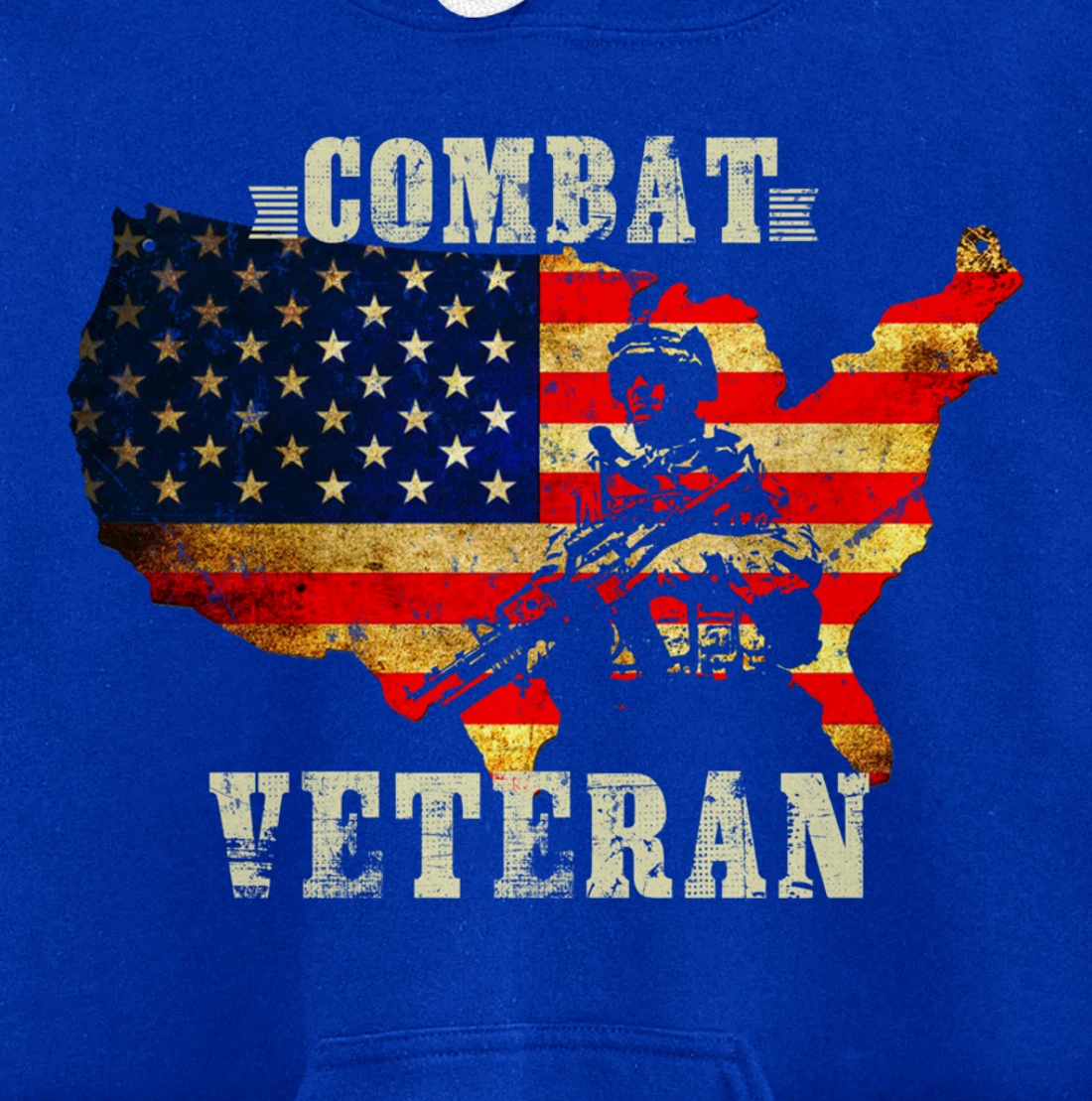 Combat Veteran - Proud American Soldier Military Army Gift Pullover Hoodie