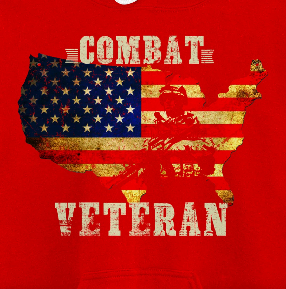Combat Veteran - Proud American Soldier Military Army Gift Pullover Hoodie