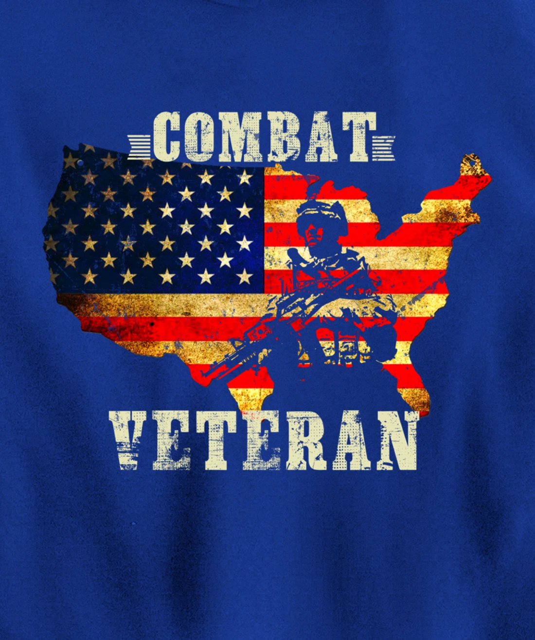 Combat Veteran - Proud American Soldier Military Army Gift Pullover Hoodie