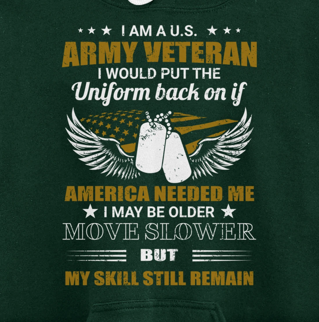 I Am A U.S. Army Veteran Put The Uniform Back On Pullover Hoodie