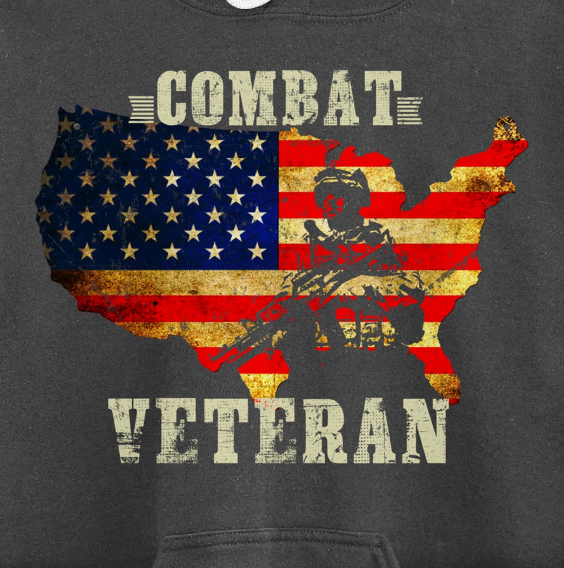Combat Veteran - Proud American Soldier Military Army Gift Pullover Hoodie