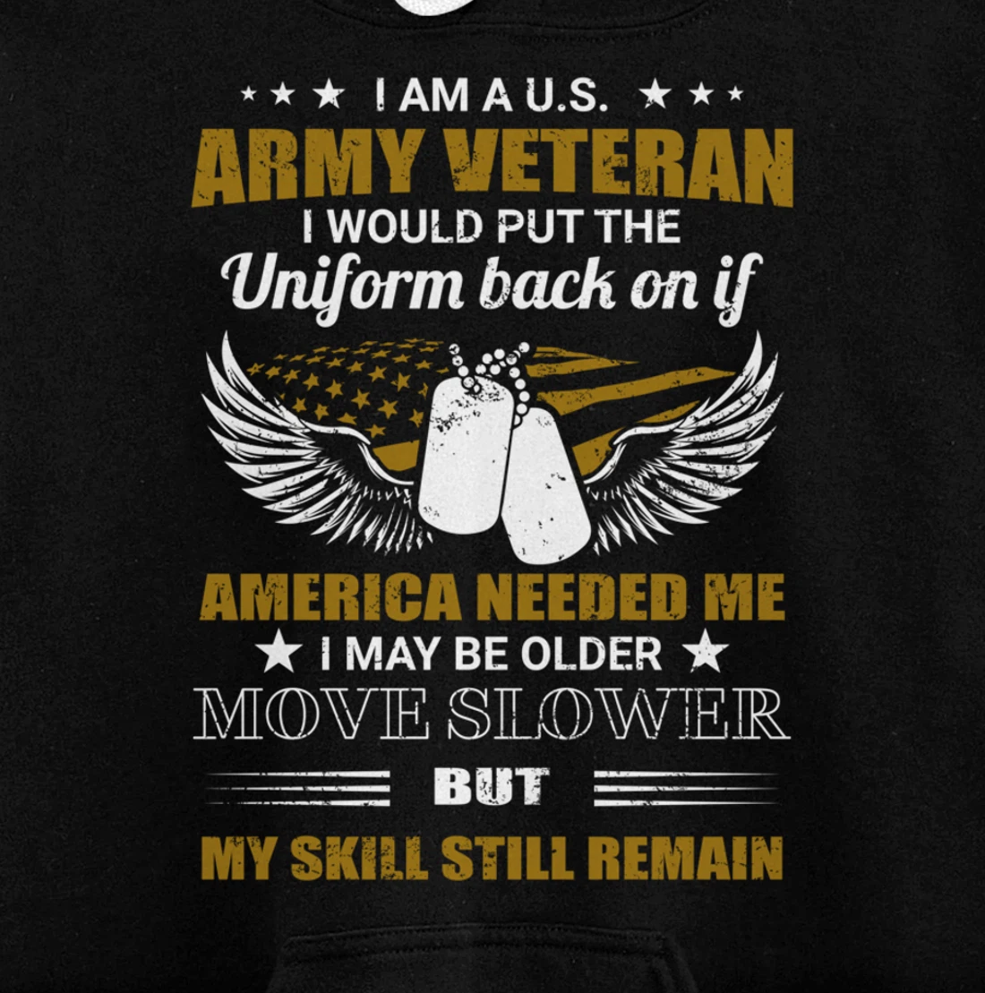I Am A U.S. Army Veteran Put The Uniform Back On Pullover Hoodie