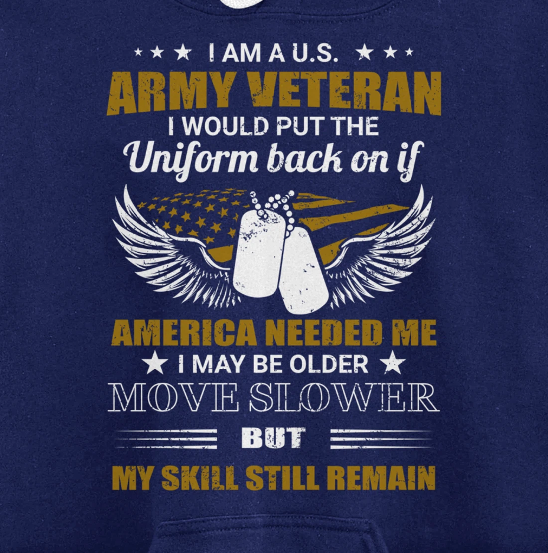 I Am A U.S. Army Veteran Put The Uniform Back On Pullover Hoodie