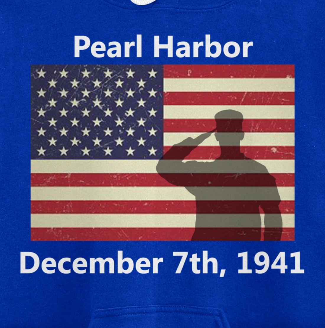 WW2 Pearl Harbor American USA Flag Remember Veteran Military Pullover Hoodie