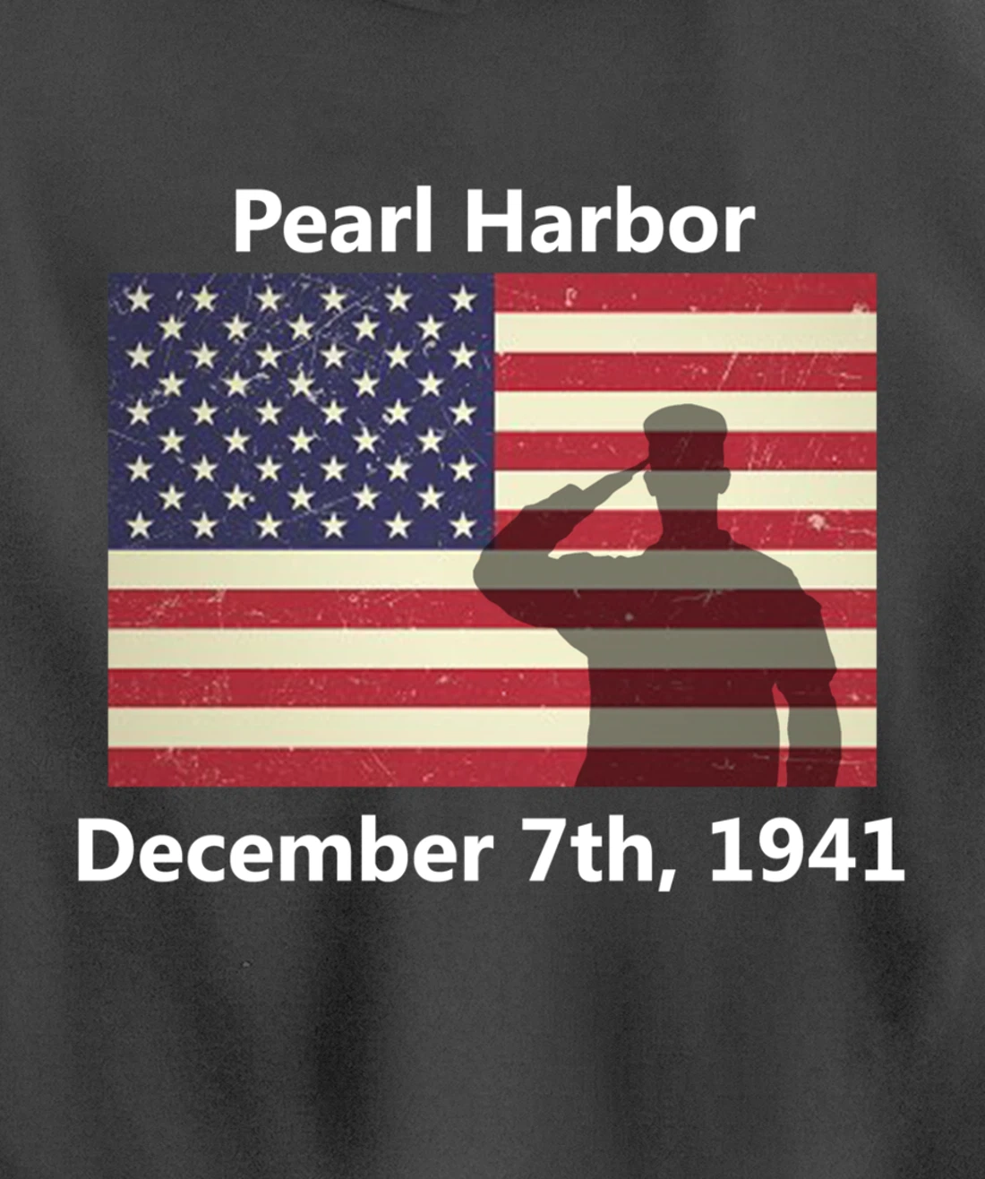 WW2 Pearl Harbor American USA Flag Remember Veteran Military Pullover Hoodie