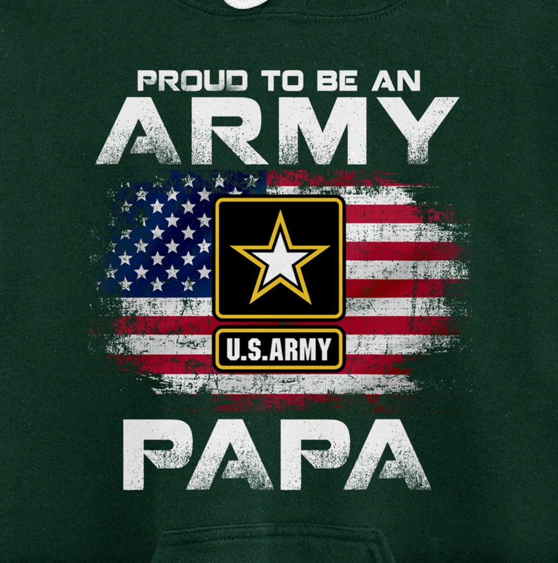 Proud To Be An Army Papa With American Flag Gift Veteran Pullover Hoodie