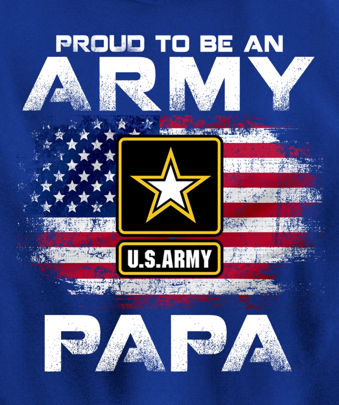 Proud To Be An Army Papa With American Flag Gift Veteran Pullover Hoodie