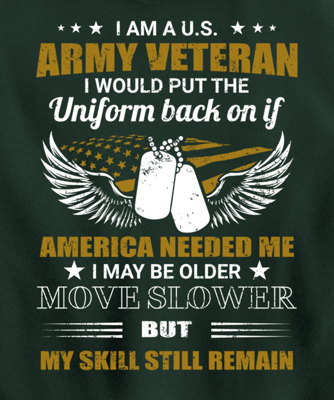 I Am A U.S. Army Veteran Put The Uniform Back On Pullover Hoodie