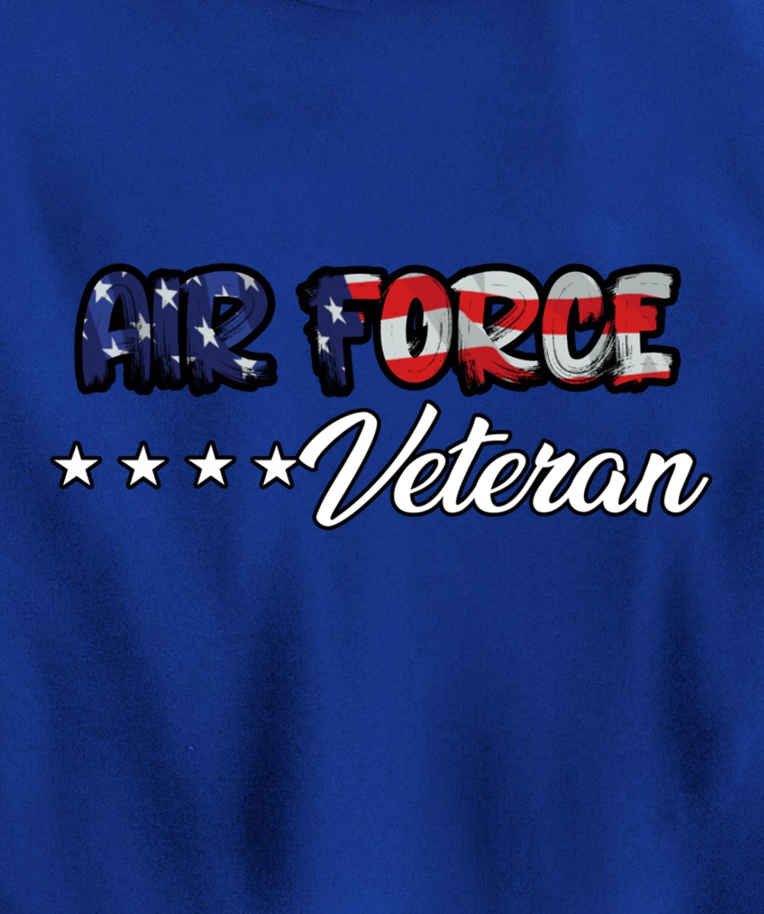 US Flag Bold Air Force Veteran Pullover Hoodie