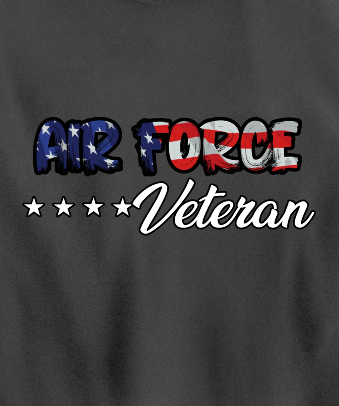 US Flag Bold Air Force Veteran Pullover Hoodie