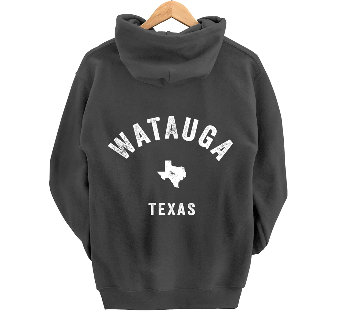 Watauga Texas TX Vintage 70s Athletic Sports Design Pullover Hoodie