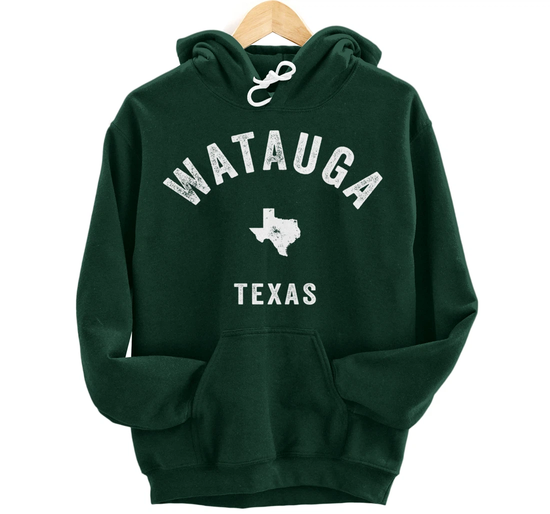 Watauga Texas TX Vintage 70s Athletic Sports Design Pullover Hoodie