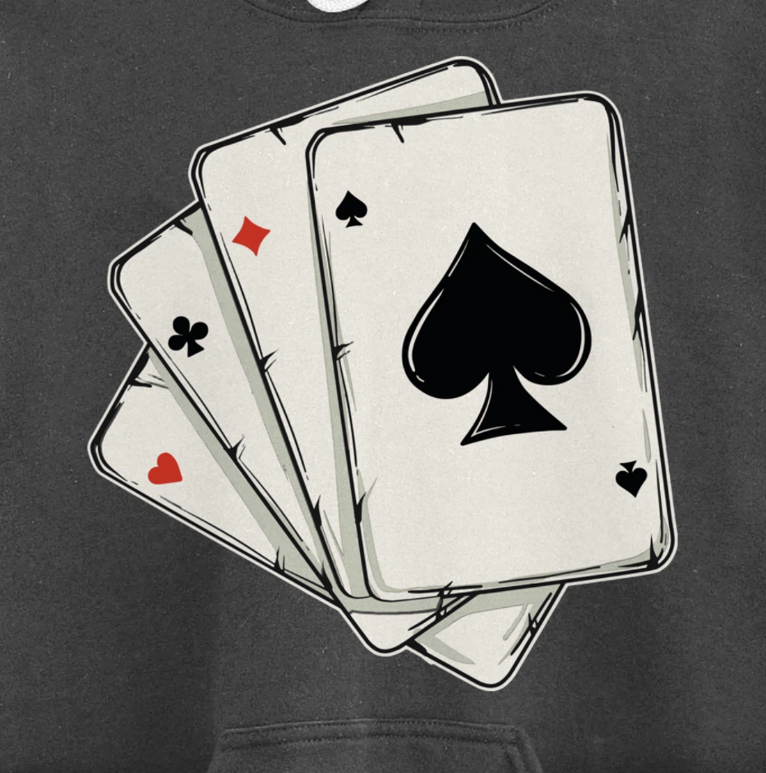 Blackjack Poker Texas Hold'em Gambling Cards Player Pullover Hoodie