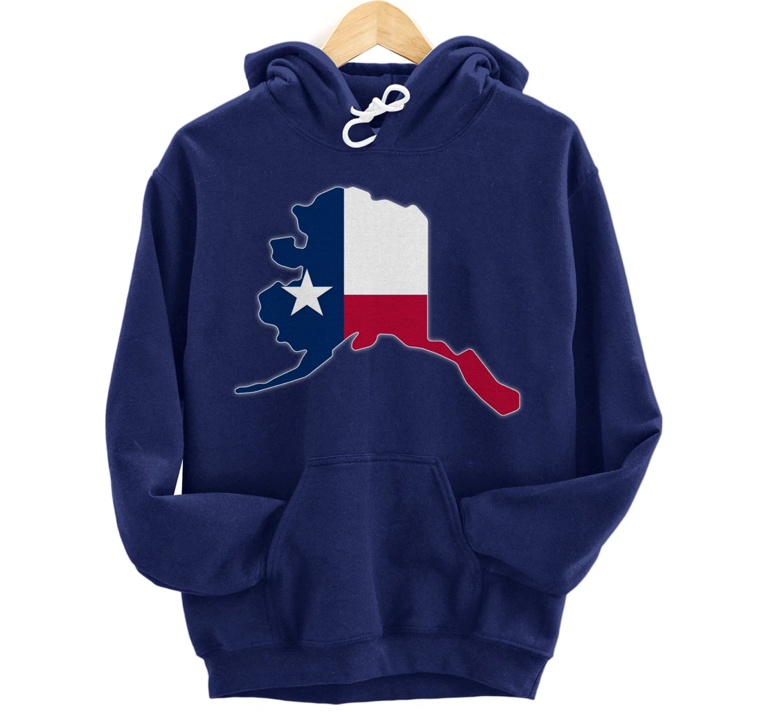 ALASKA STATE MAP TEXAS TX Flag Roots Men Women Gift Pullover Hoodie