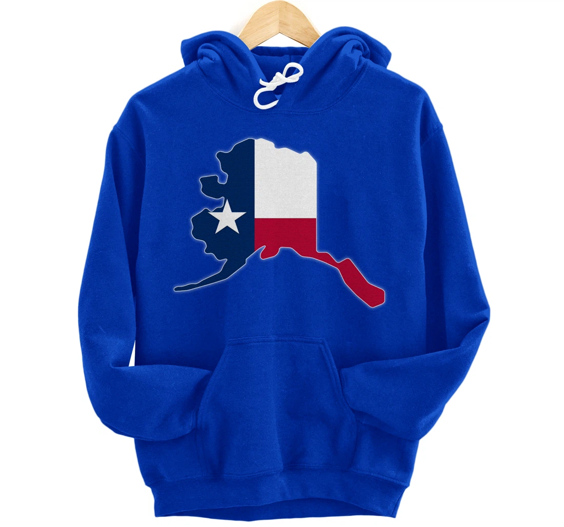 ALASKA STATE MAP TEXAS TX Flag Roots Men Women Gift Pullover Hoodie