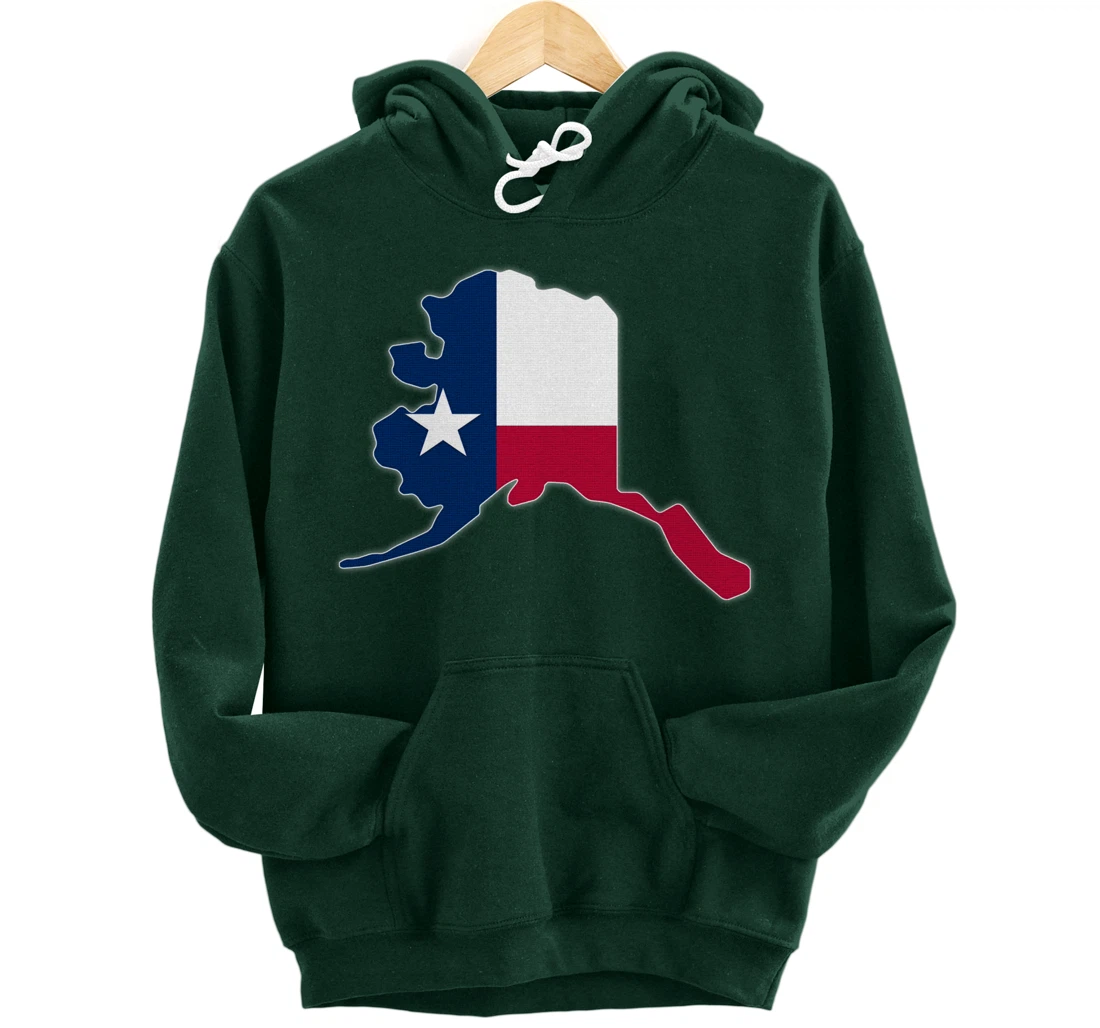 ALASKA STATE MAP TEXAS TX Flag Roots Men Women Gift Pullover Hoodie