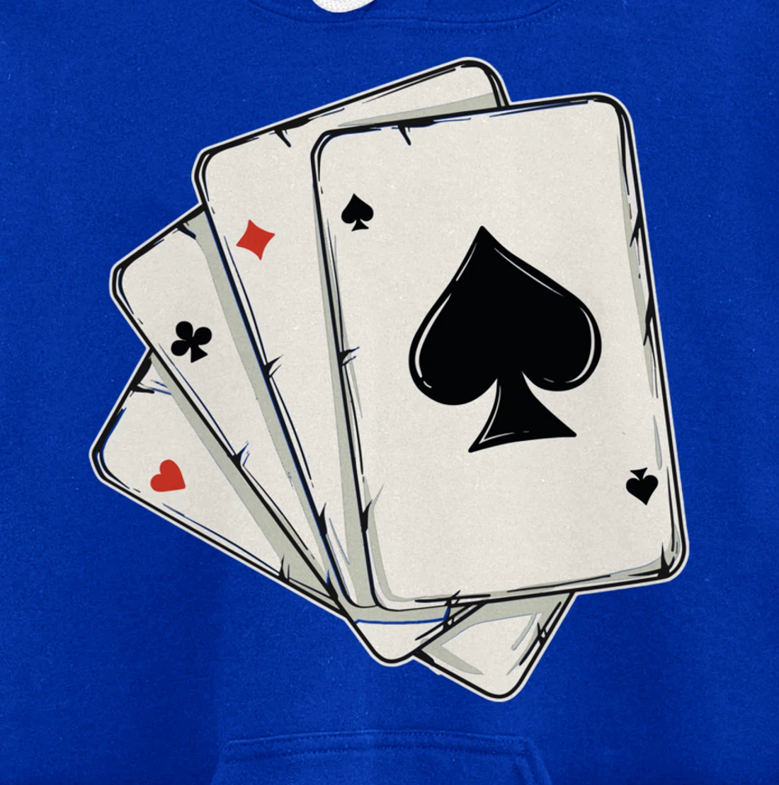 Blackjack Poker Texas Hold'em Gambling Cards Player Pullover Hoodie