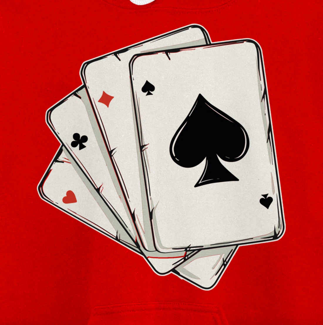 Blackjack Poker Texas Hold'em Gambling Cards Player Pullover Hoodie