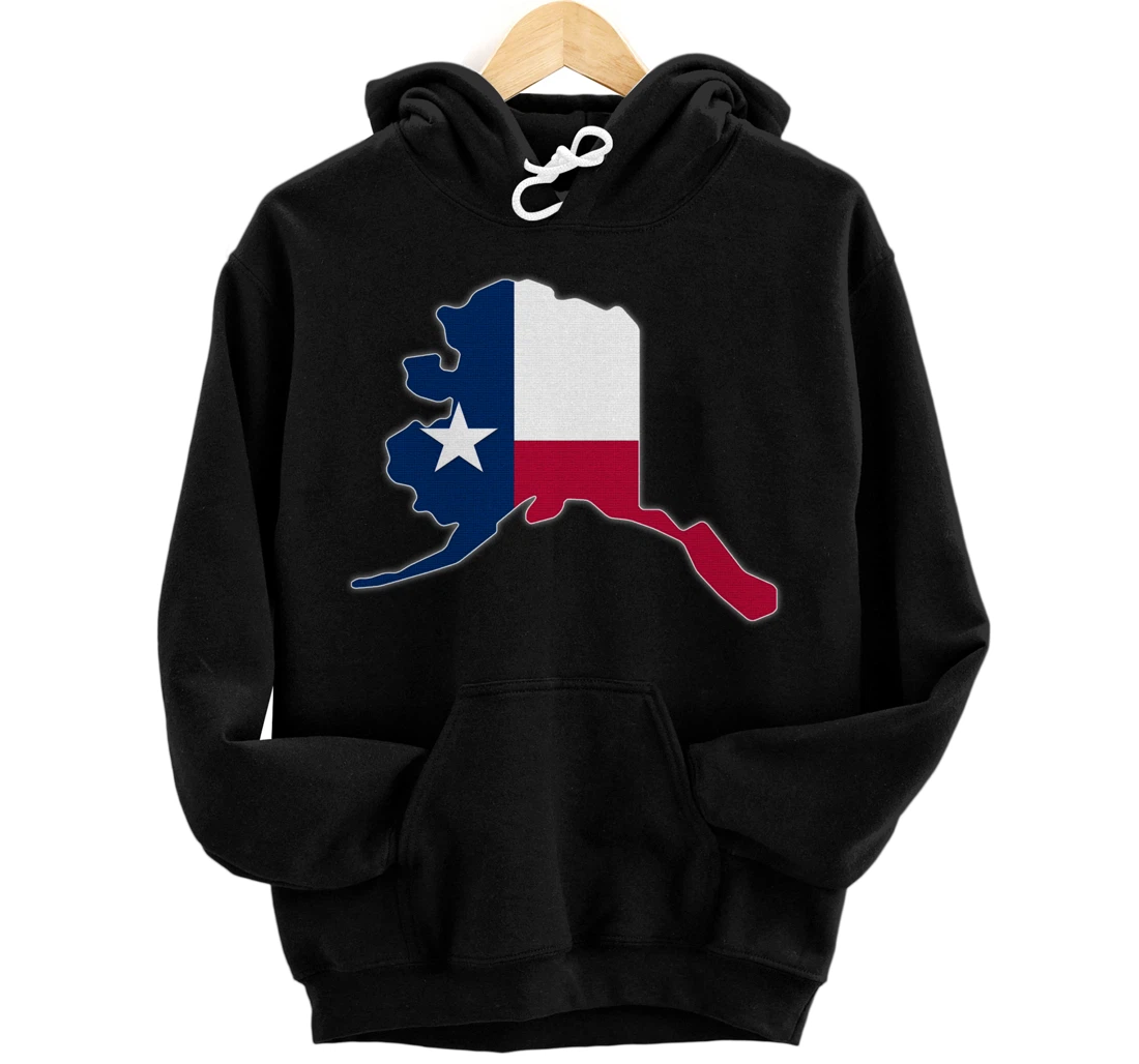ALASKA STATE MAP TEXAS TX Flag Roots Men Women Gift Pullover Hoodie