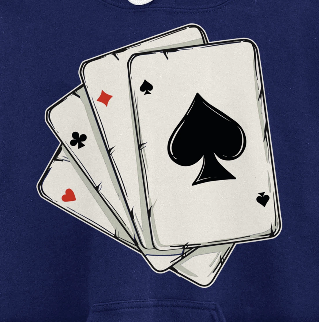 Blackjack Poker Texas Hold'em Gambling Cards Player Pullover Hoodie