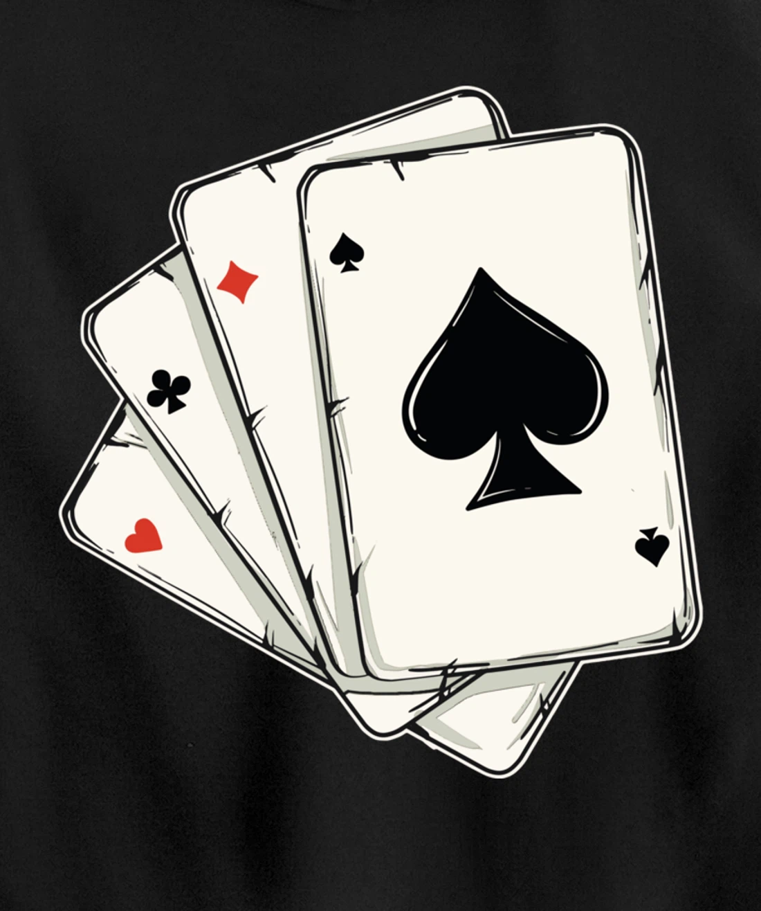 Blackjack Poker Texas Hold'em Gambling Cards Player Pullover Hoodie