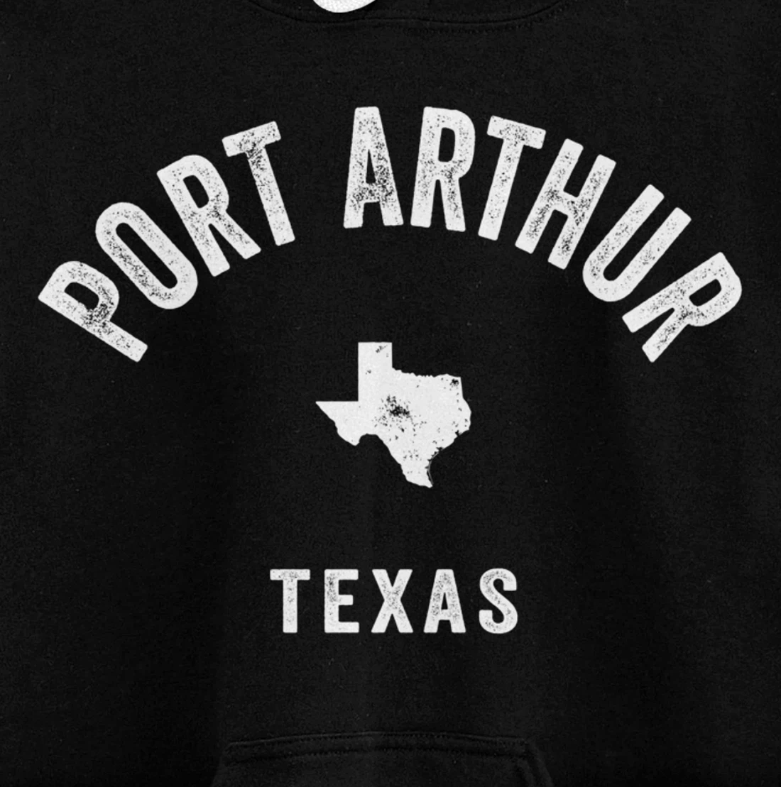 Port Arthur Texas TX Vintage 70s Athletic Sports Design Pullover Hoodie