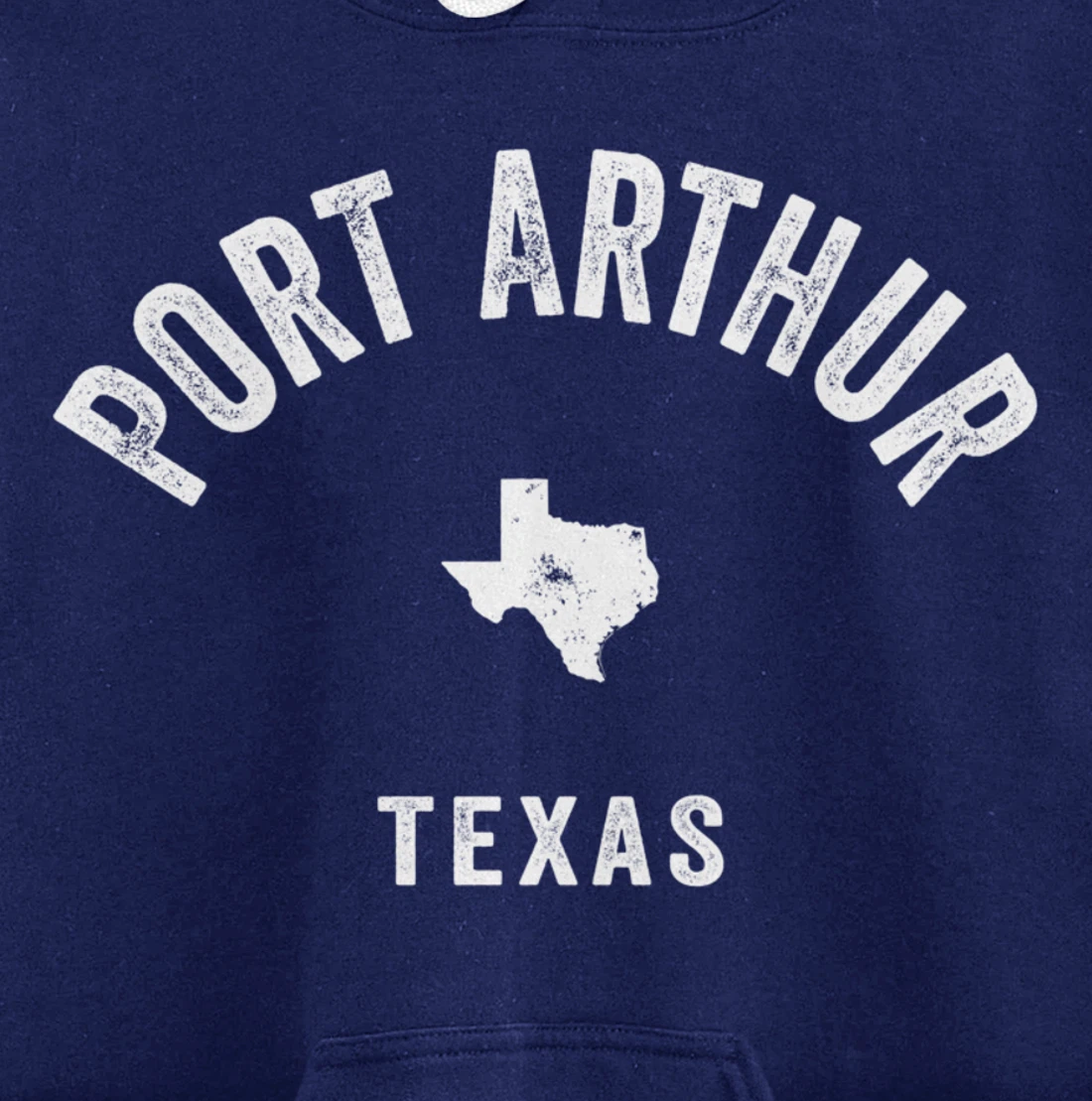 Port Arthur Texas TX Vintage 70s Athletic Sports Design Pullover Hoodie