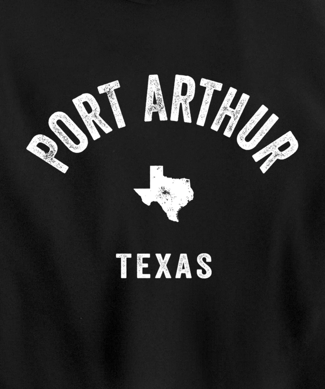 Port Arthur Texas TX Vintage 70s Athletic Sports Design Pullover Hoodie