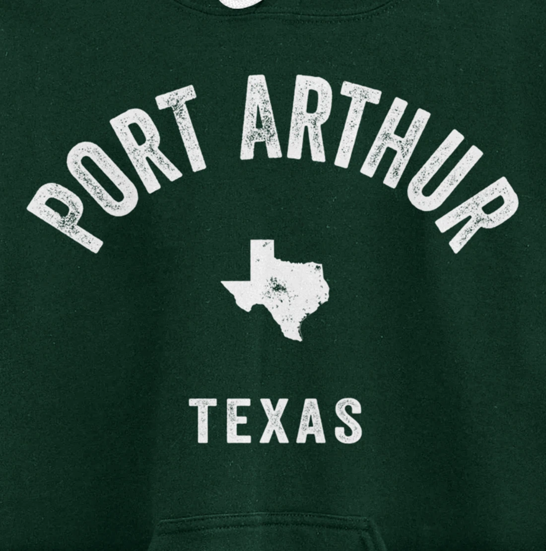 Port Arthur Texas TX Vintage 70s Athletic Sports Design Pullover Hoodie