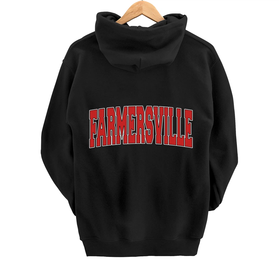 FARMERSVILLE TX TEXAS Varsity Style USA Vintage Sports Pullover Hoodie