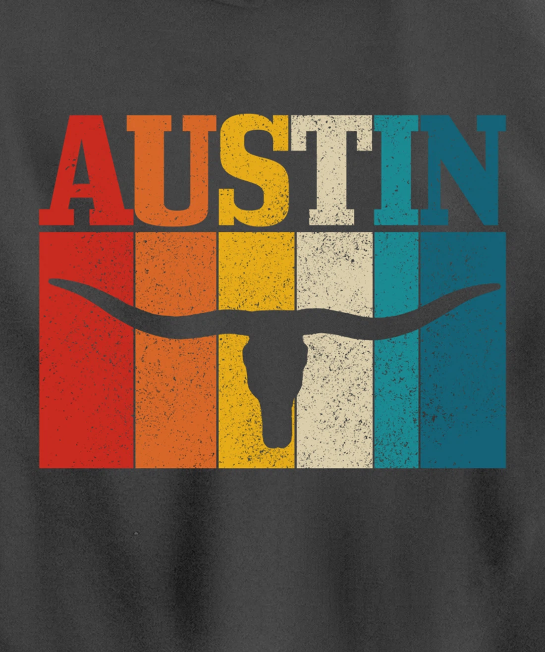 Austin Texas Pride Vintage Longhorn Retro Gift Pullover Hoodie