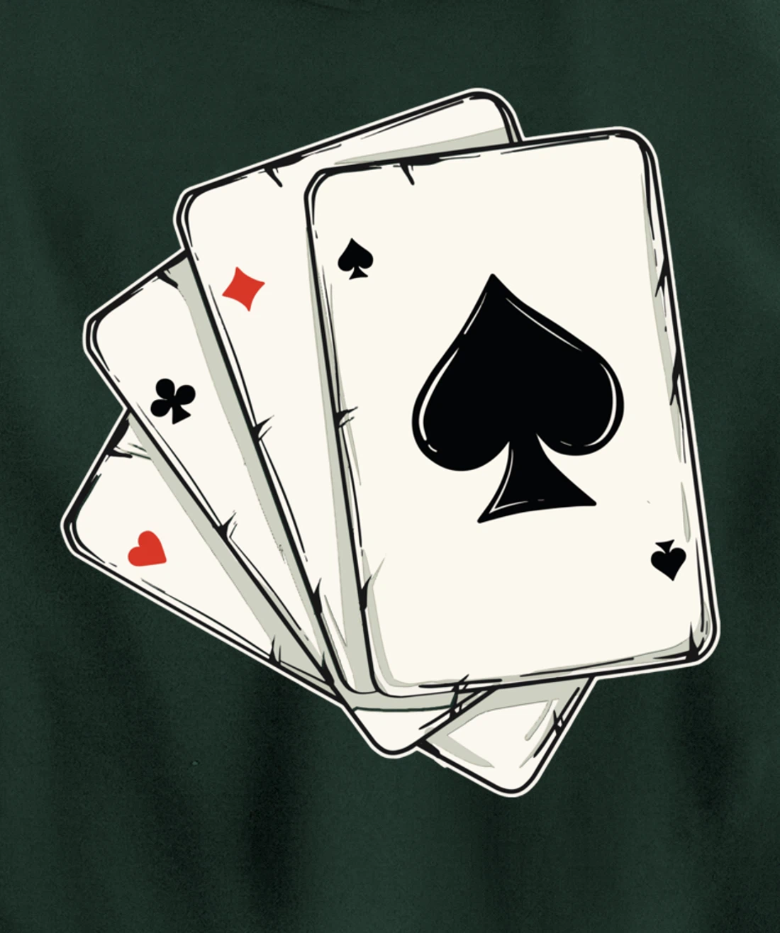 Blackjack Poker Texas Hold'em Gambling Cards Player Pullover Hoodie