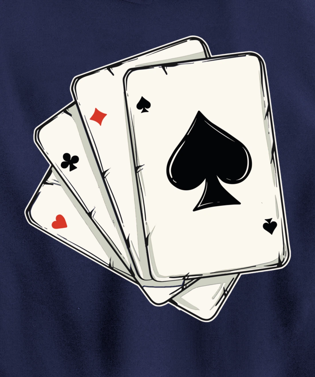 Blackjack Poker Texas Hold'em Gambling Cards Player Pullover Hoodie