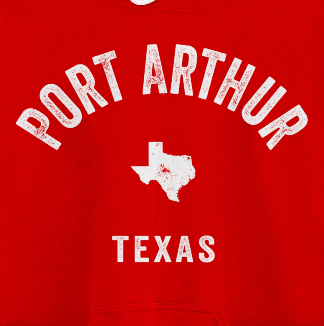 Port Arthur Texas TX Vintage 70s Athletic Sports Design Pullover Hoodie