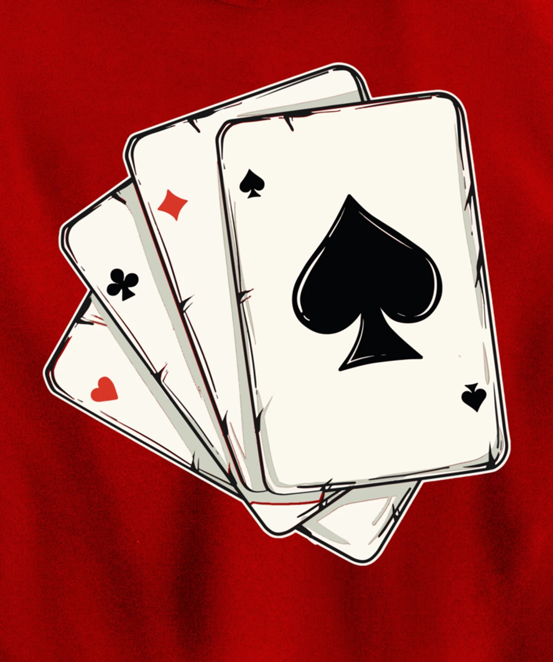 Blackjack Poker Texas Hold'em Gambling Cards Player Pullover Hoodie