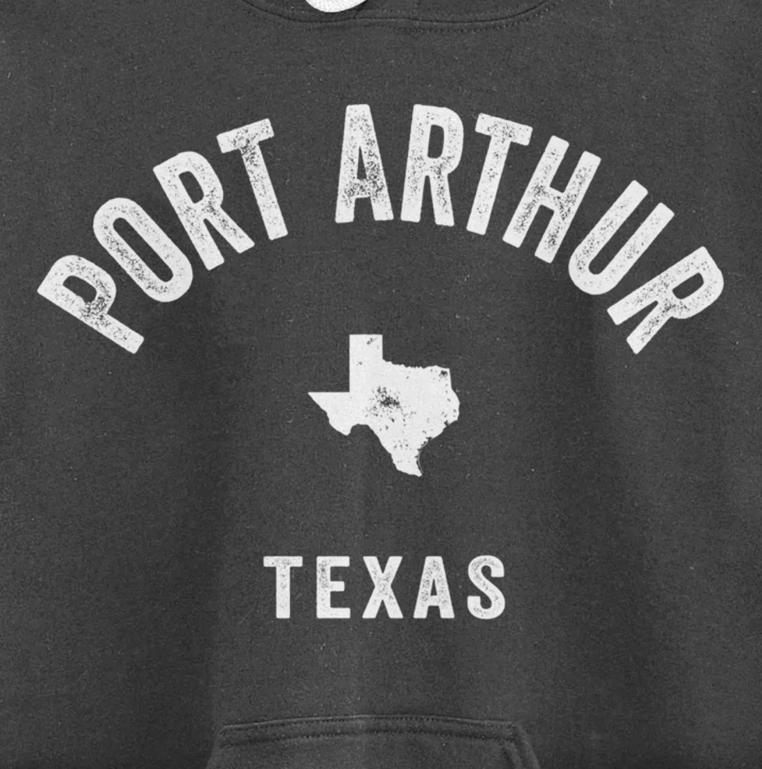 Port Arthur Texas TX Vintage 70s Athletic Sports Design Pullover Hoodie