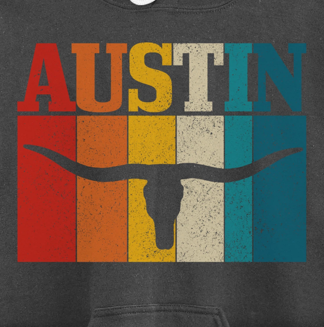 Austin Texas Pride Vintage Longhorn Retro Gift Pullover Hoodie