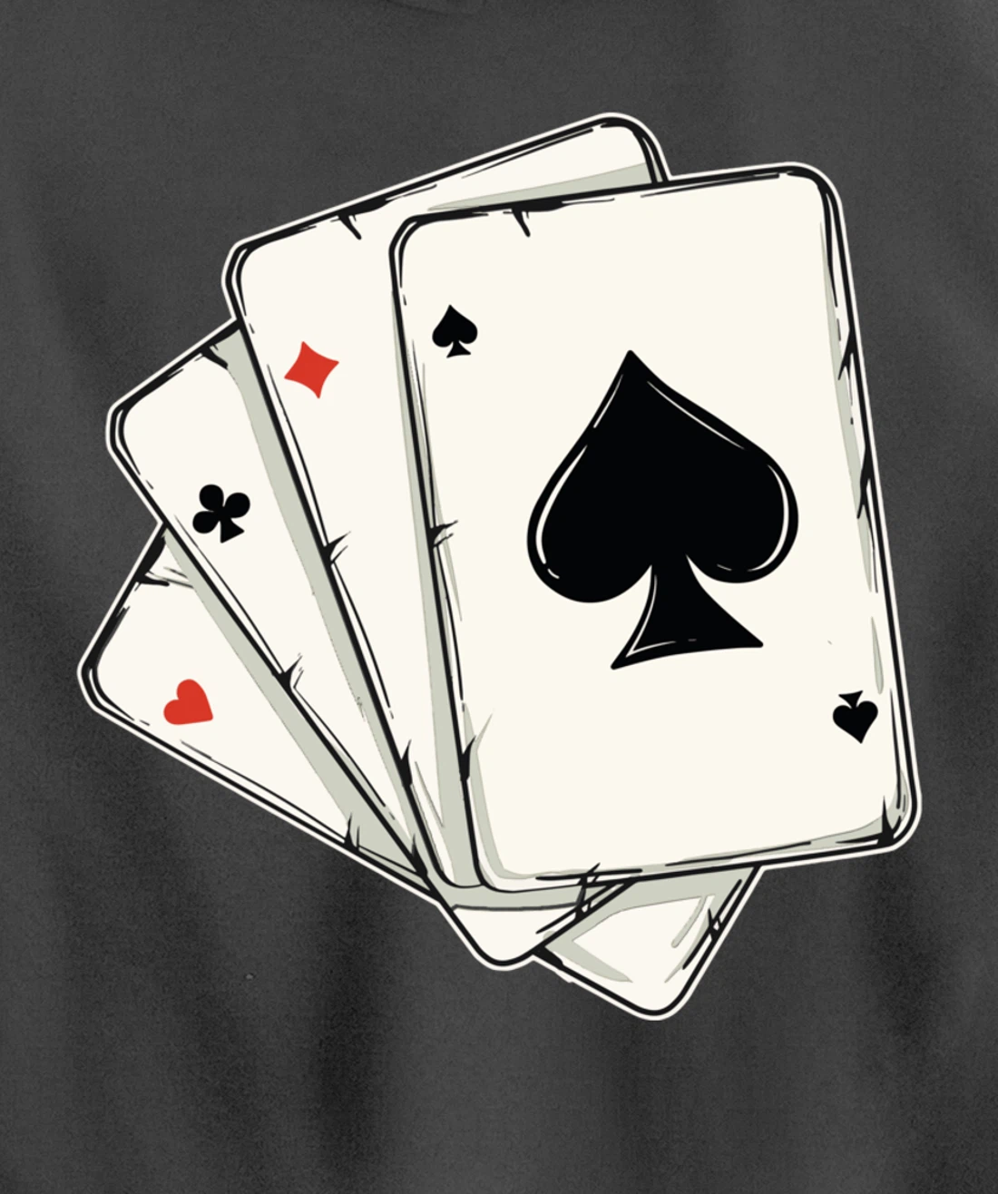 Blackjack Poker Texas Hold'em Gambling Cards Player Pullover Hoodie