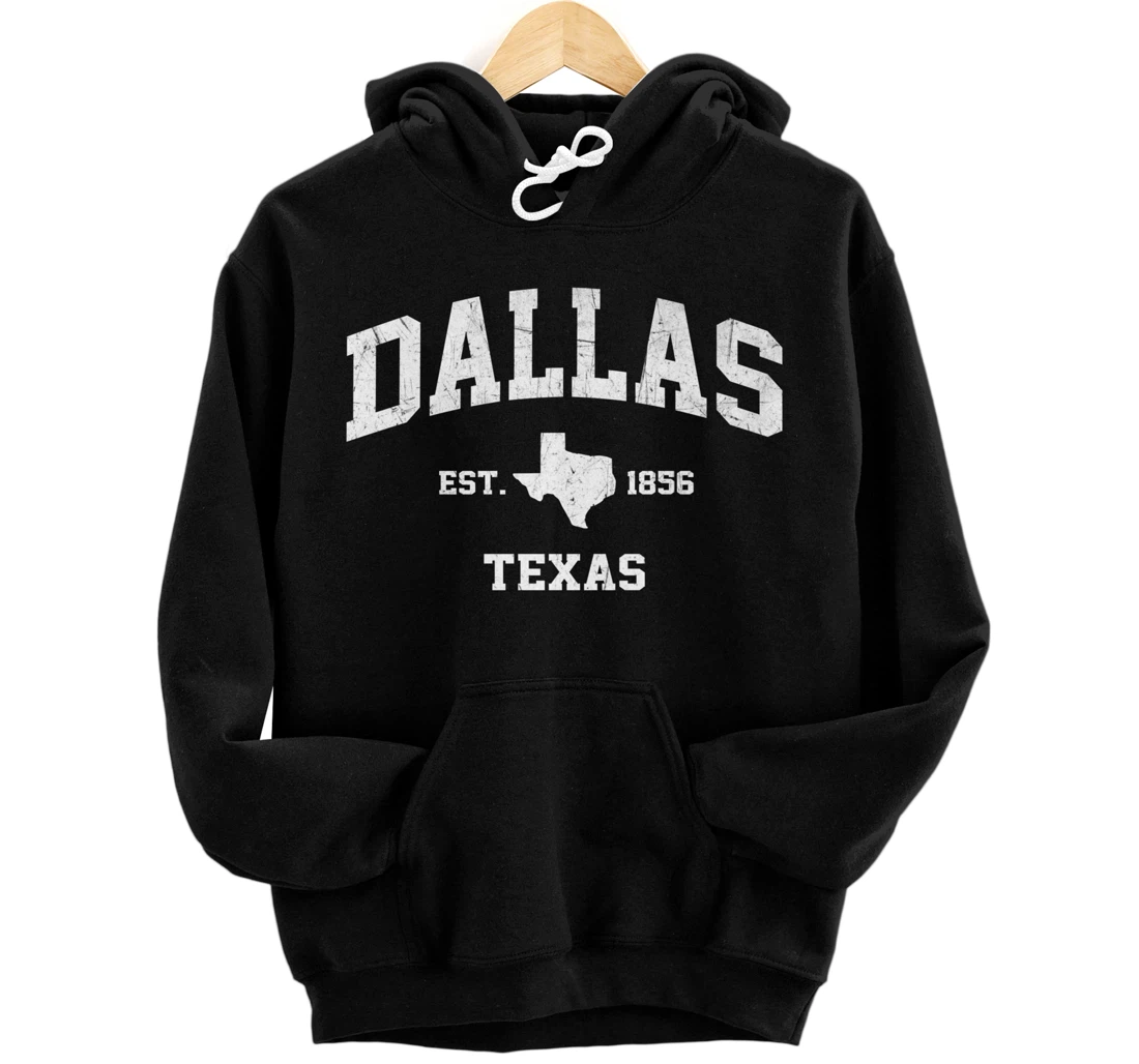 Dallas Texas TX USA vintage state Athletic style gift Pullover Hoodie