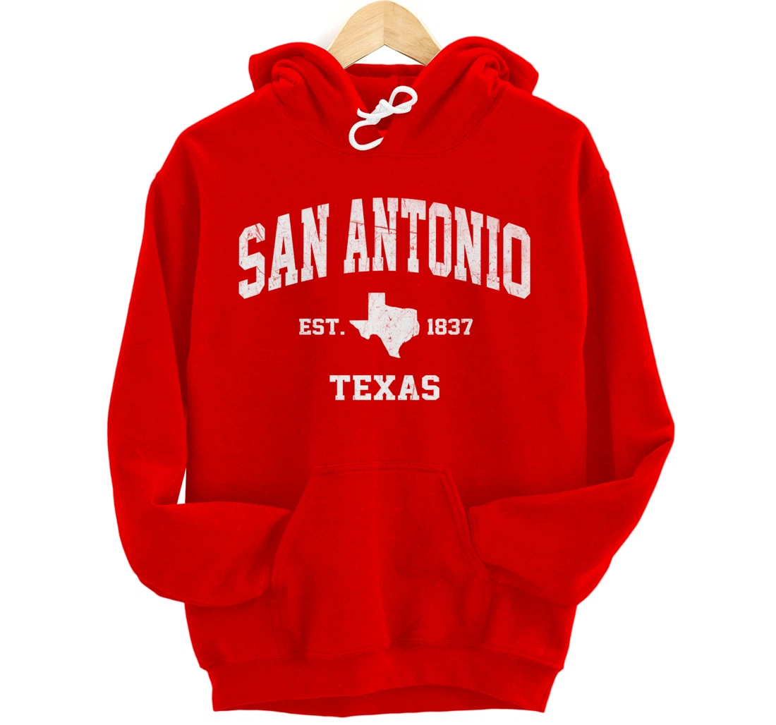 San Antonio Texas TX USA vintage state Athletic style gift Pullover Hoodie