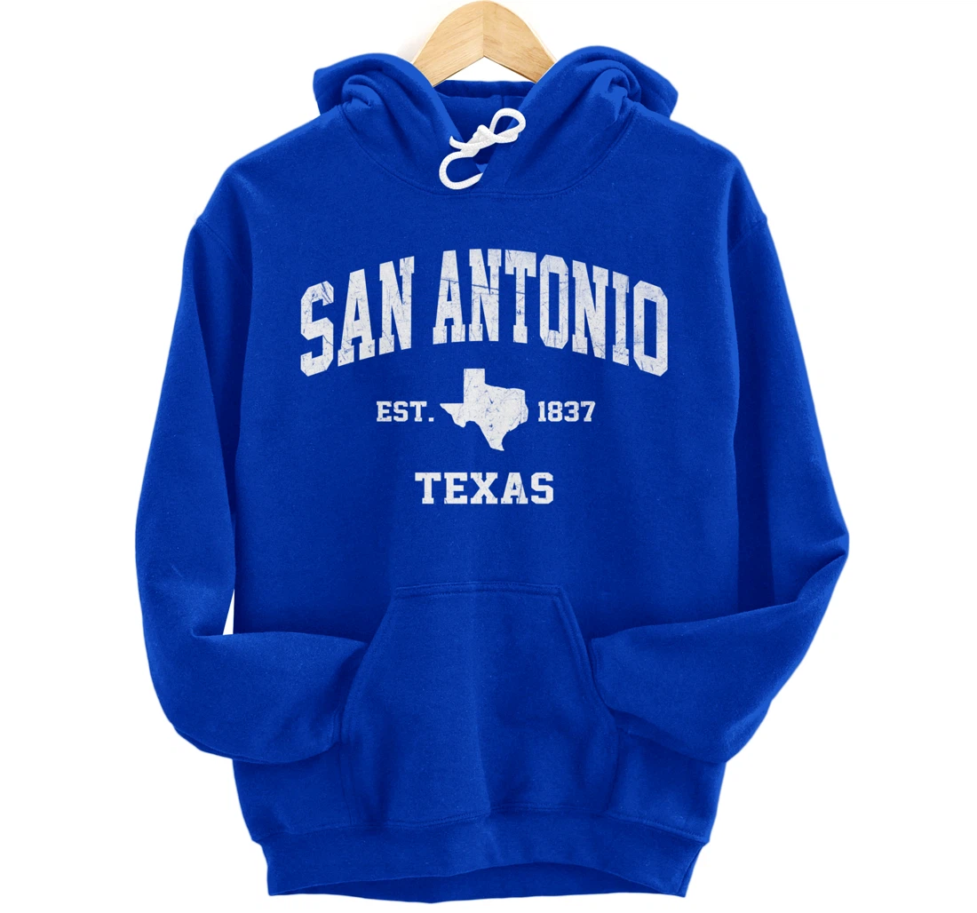 San Antonio Texas TX USA vintage state Athletic style gift Pullover Hoodie