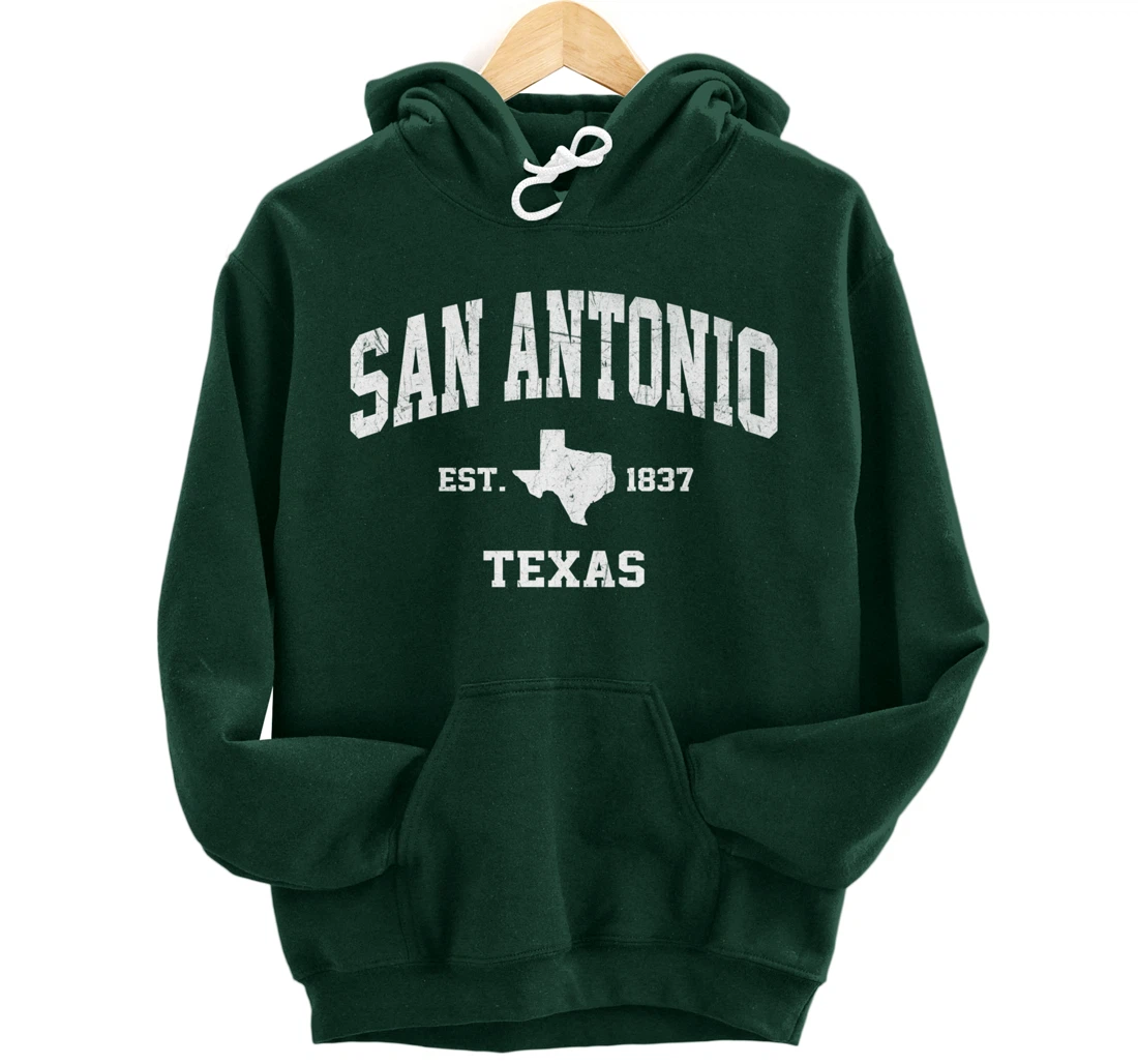 San Antonio Texas TX USA vintage state Athletic style gift Pullover Hoodie