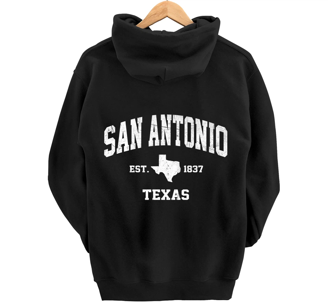 San Antonio Texas TX USA vintage state Athletic style gift Pullover Hoodie