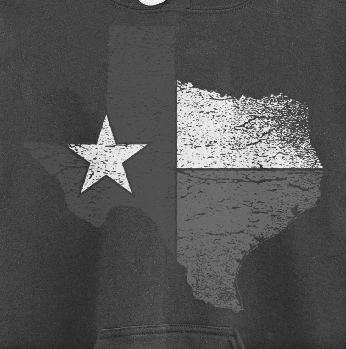 Texas Hoodie Women Men Texas Flag B&W Map of State of Texas Pullover Hoodie